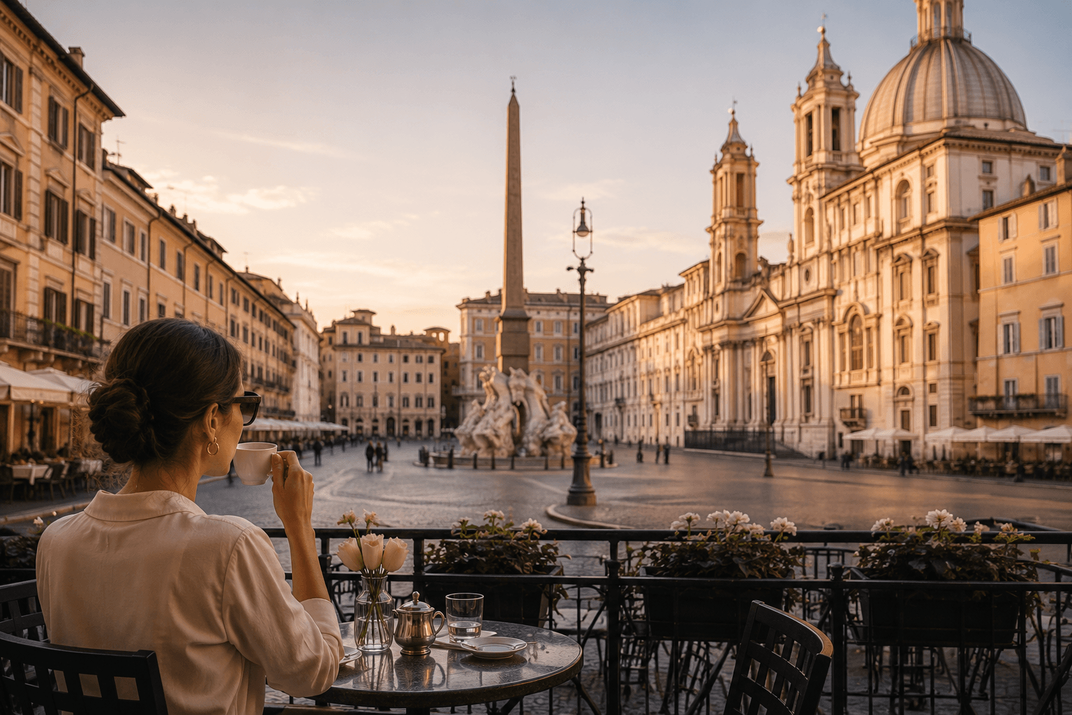 Private Rome journey with elegant piazza atmosphere