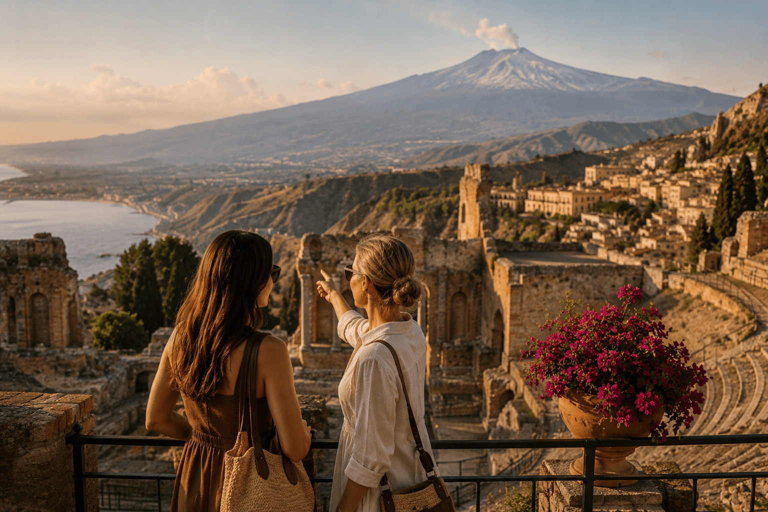 Private Sicily cultural journey with Mount Etna view